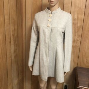 Oatmeal Pleated Trench Coat